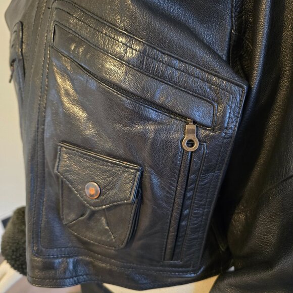 Diva Sport NYC Black Leather Jacket, Size M - Picture 7 of 14